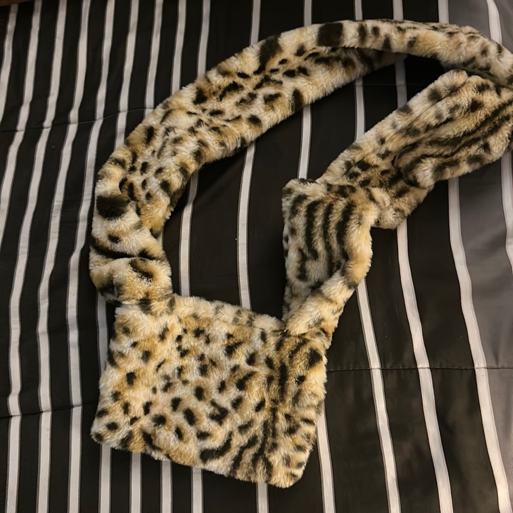 Plush Cheetah Crossbody